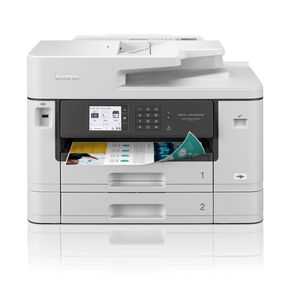 Brother MFC-J5740DW A3 Colour Inkjet Multifunction Printer with Wi-Fi, Duplex, White Brother MFC-J5740DW A3 Colour Inkjet Multifunction Printer with Wi-Fi, Duplex, White