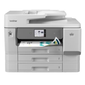 Brother MFC-J6977DW A3 Business Inkjet Multifunction Printer, Duplex, Wi-Fi, White/Grey