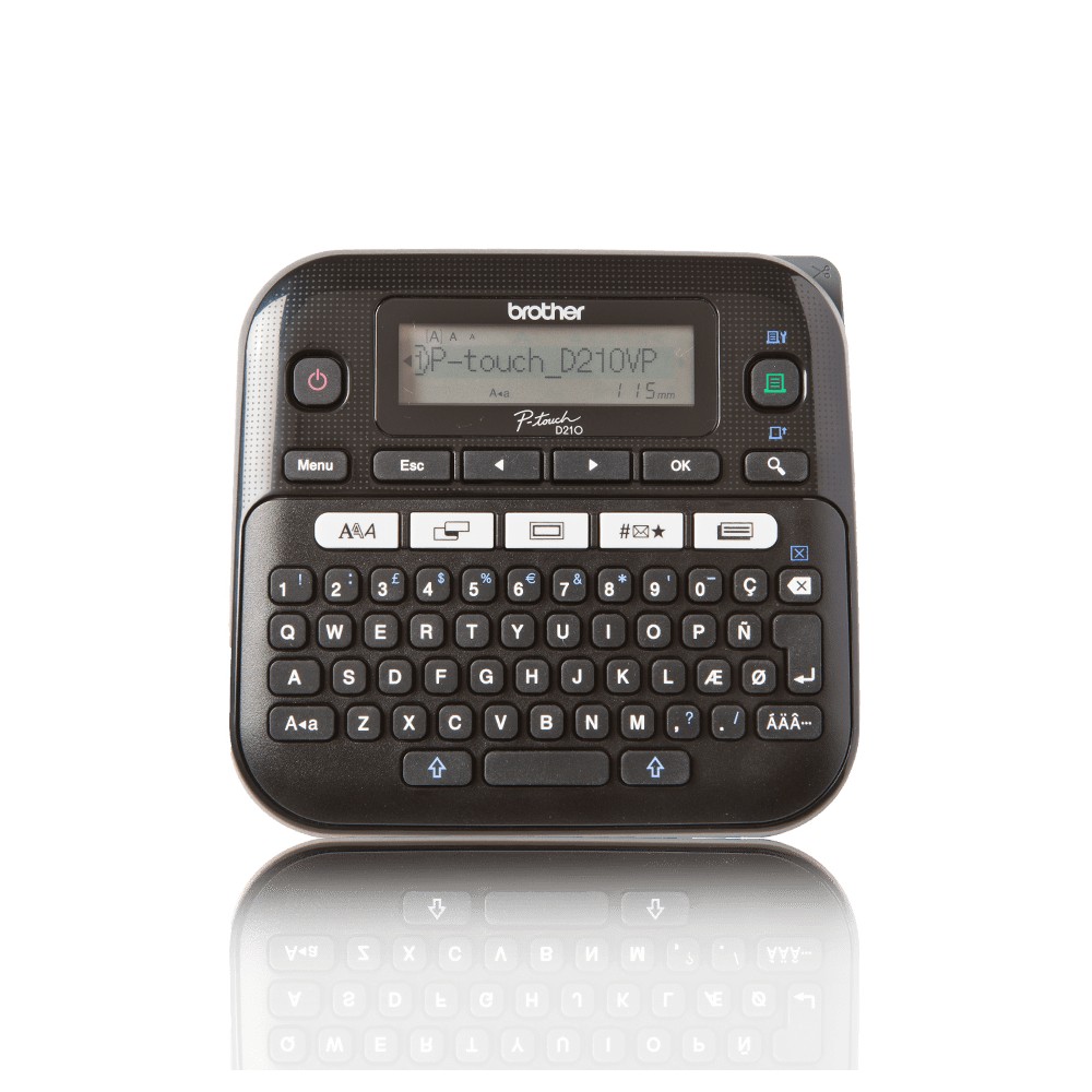 Brother PT-D210VP Thermal Transfer Label Printer QWERTY 180 x 180 DPI 20 mm/sec Black Brother PT-D210VP Thermal Transfer Label Printer QWERTY 180 x 180 DPI 20 mm/sec Black