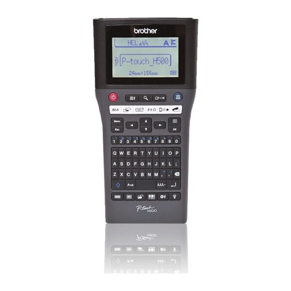 Brother PT-H500 PC Connected Label Printer QWERTY Wired USB LCD Auto Cutter Black