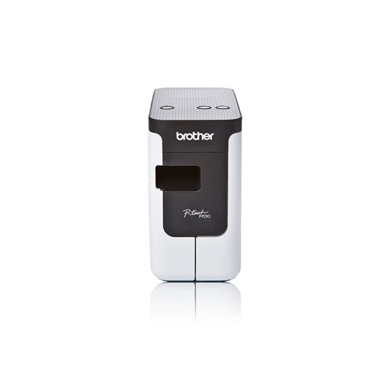 Brother PT-P700 Label Printer, Wired, 180 DPI, 30 mm/sec, TZe Tape, PC Connected, Black/White