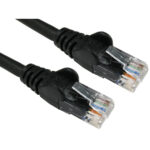 Cables Direct 0.5m U/UTP Cat6 RJ-45 to RJ-45 Gigabit Ethernet Networking Cable Black