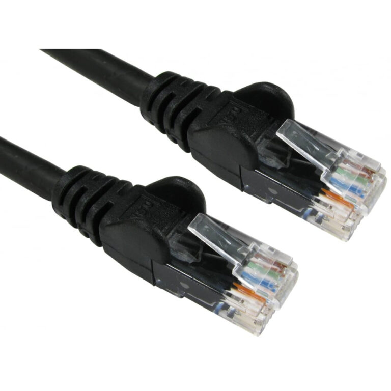 Cables Direct 0.5m U/UTP Cat6 RJ-45 to RJ-45 Gigabit Ethernet Networking Cable Black