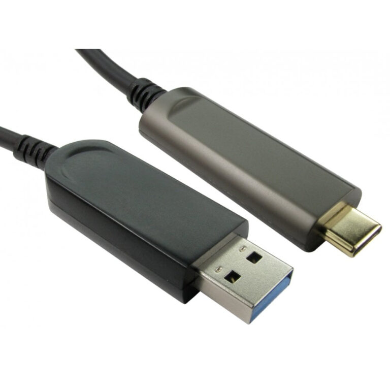 Cables Direct 10m USB 3.2 Gen 1 USB-A to USB-C Active Optical Cable Black