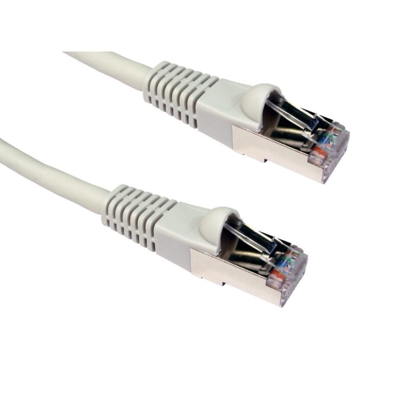 Cables Direct 1.5m Cat6a SF/UTP LSZH Ethernet Cable with RJ45 Male Connectors, Grey