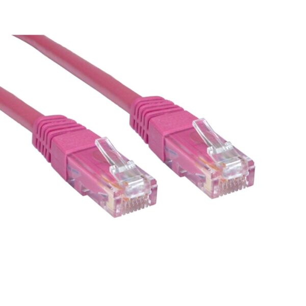 Cables Direct 1m Pink Cat6 UTP RJ-45 Male to RJ-45 Male Networking Cable 250 MHz
