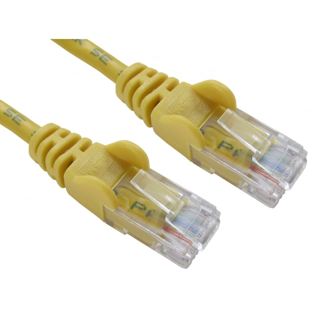 Cables Direct 1m RJ-45 to RJ-45 Economy 10/100/1000Base-T(X) Network Cable Yellow Cables Direct 1m RJ-45 to RJ-45 Economy 10/100/1000Base-T(X) Network Cable Yellow