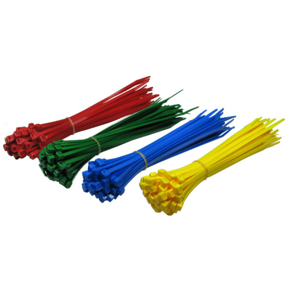 Cables Direct 200 mm Ladder Cable Ties with Identification Tag Nylon Assorted 4.8 mm Pack