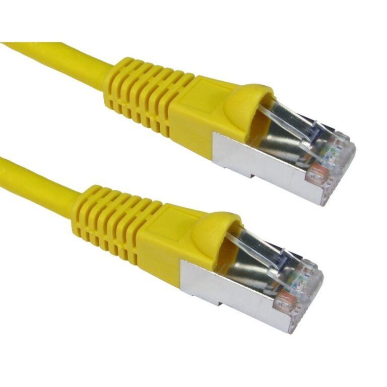 Cables Direct 3m Cat6a S/FTP (S-STP) RJ45 to RJ45 Yellow LSZH Networking Cable