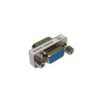 Cables Direct AD-555 D9 Male to D9 Female Port Saver Adapter Stainless Steel