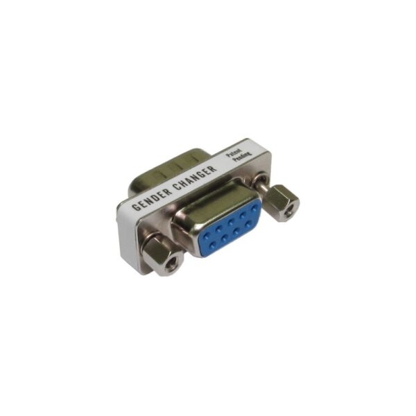 Cables Direct AD-555 D9 Male to D9 Female Port Saver Adapter Stainless Steel
