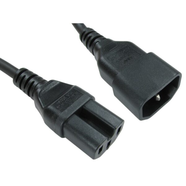 Cables Direct C14 Male to C15 Female Power Cable 1.8m Black