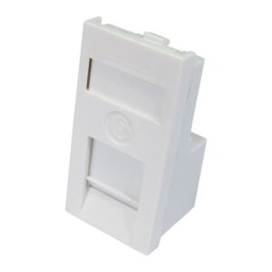 Cables Direct Cat6 Keystone Jack, 50x25 UK Type, White