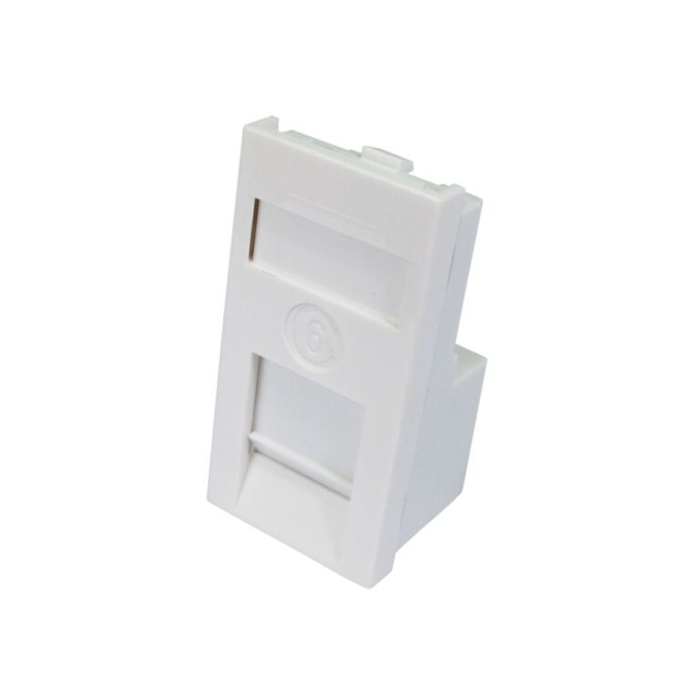 Cables Direct Cat6 Keystone Jack, 50x25 UK Type, White
