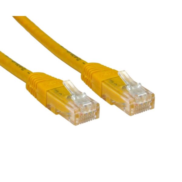 Cables Direct Cat6 U/UTP RJ-45 to RJ-45 Networking Cable Yellow 0.5m 250MHz 24AWG