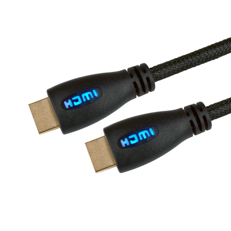 Cables Direct HDMI to HDMI Male to Male Cable 5m Black 4K 3840x2160 Gold-Plated Nylon Braided