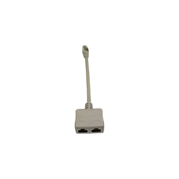 Cables Direct RJ-45 Cable Combiner 210mm Grey Cable Adaptor Splitter Economiser