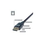 Connektgear 1m DisplayPort 1.2 Male to Male Cable, 4K 60Hz Gold Latching Connectors, Black