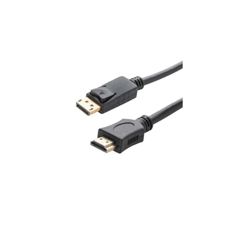 Connektgear 1m DisplayPort Male to HDMI Male Cable, Gold Connectors, 1080p 60Hz, Black