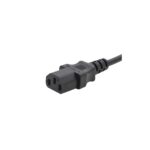 connektgear 1m UK Mains Power Cable - BS 1363 Plug to C13 Socket, Black