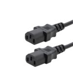 connektgear 2.5m UK Mains Power Splitter Cable - UK Plug to 2 x C13 Sockets, Black