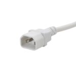 Connektgear 2m 4 Way Power Extension Block - C14 Plug to 4x UK Sockets - White