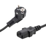 Connektgear 2m European Mains Power Cable - Schuko Plug to C13 Socket, Black