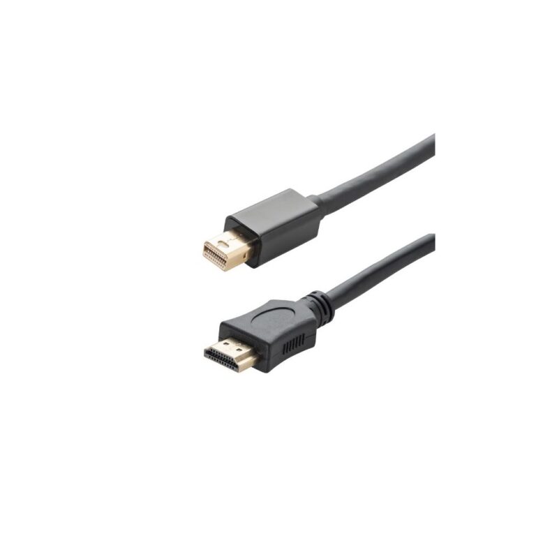 Connektgear 2m Mini DisplayPort to HDMI Male-Male Cable, Gold Connectors, 1920x1080 60Hz, Black