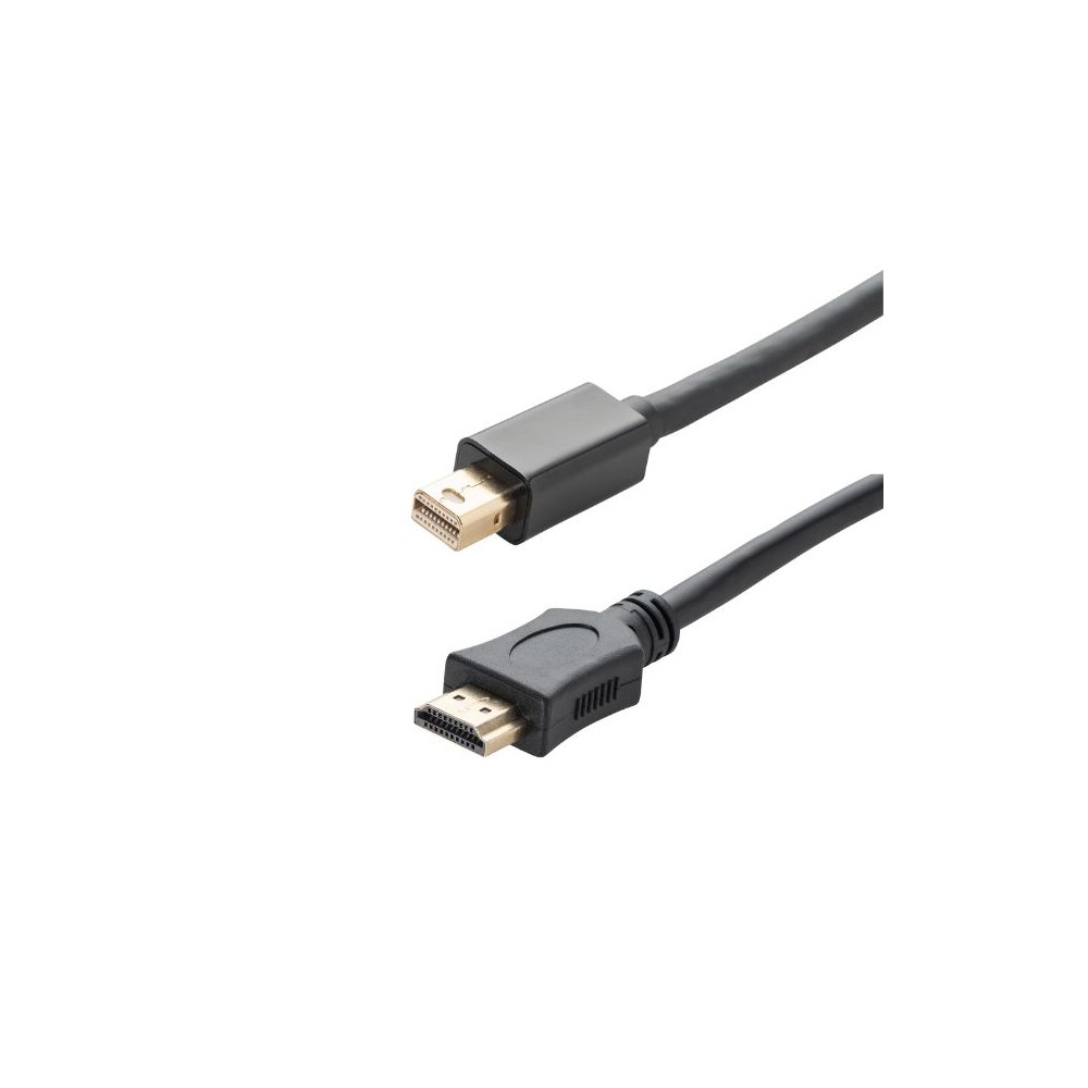 Connektgear 2m Mini DisplayPort to HDMI Male-Male Cable, Gold Connectors, 1920x1080 60Hz, Black Connektgear 2m Mini DisplayPort to HDMI Male-Male Cable, Gold Connectors, 1920x1080 60Hz, Black