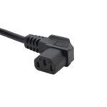 Connektgear 3m UK Mains Power Cable - UK Plug to Right Angled C13 Coupler, Black