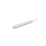 Connektgear 6 Way Surge Protected Extension Block 5m Cable - White