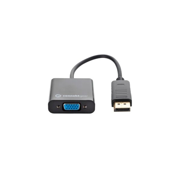 connektgear DisplayPort to VGA Active Adapter - 0.24m, Male to Female, 1920x1080 60Hz, Black