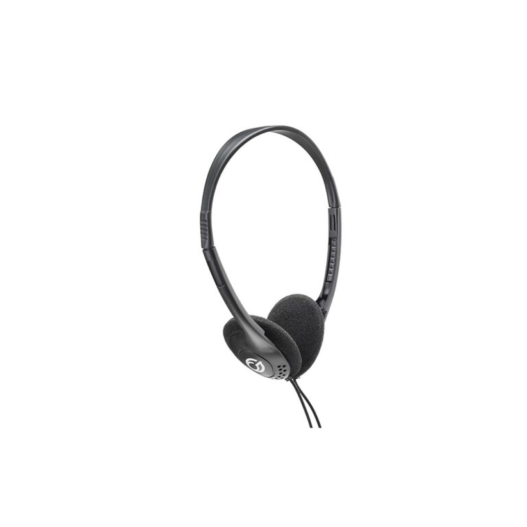 Connektgear HP503 Basic Stereo PC Headset with In-Line Microphone, Volume Control, 3.5mm, Black