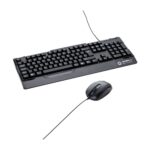 Connektgear KB235 Wired Standard UK Layout Keyboard & 3 Button Optical Mouse - Black