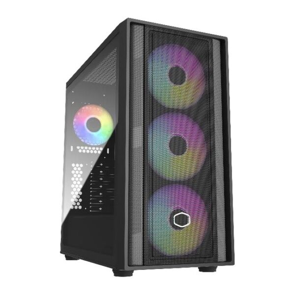 Cooler Master MasterBox 600 ATX PC Gaming Case, Tempered Glass, Black