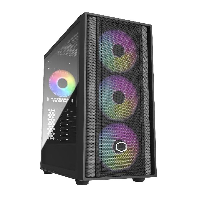 Cooler Master MasterBox 600 ATX PC Gaming Case, Tempered Glass, Black