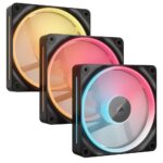 Corsair iCUE LINK LX120-R RGB Computer Case Fan 12 cm 2400 RPM 3 Pack Black