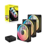 Corsair iCUE LINK LX120-R RGB Computer Case Fan 12 cm 2400 RPM 3 Pack Black
