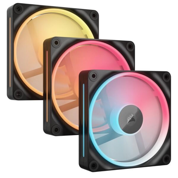 Corsair iCUE LINK LX120-R RGB Computer Case Fan 12 cm 2400 RPM 3 Pack Black