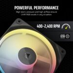 Corsair iCUE LINK LX120-R RGB Computer Case Fan 12 cm 2400 RPM 3 Pack Black