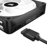 Corsair iCUE LINK QX120 RGB Computer Case Fan 12 cm PWM Magnetic Levitation Black, White