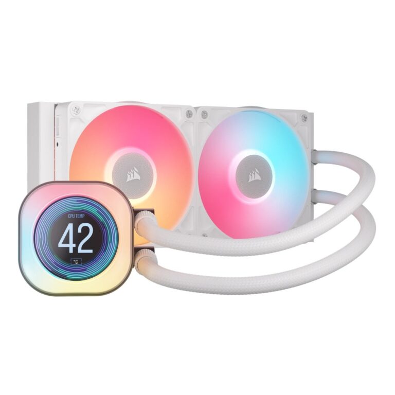 Corsair iCUE LINK TITAN 240 RX LCD All-in-One Liquid CPU Cooler 240mm White