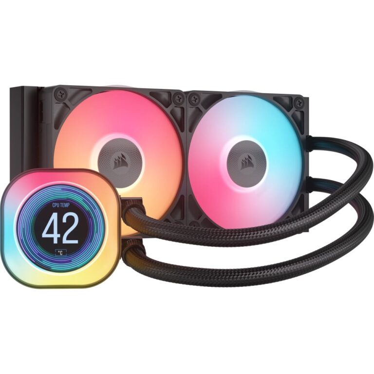 Corsair iCUE LINK TITAN 240 RX LCD Liquid CPU Cooler 240mm IPS Display LGA 1851/1700 AM5/AM4 Black