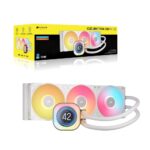 Corsair iCUE LINK TITAN 360 RX LCD All-in-one Liquid Cooler for LGA 1851/1700/AM4/AM5 - White