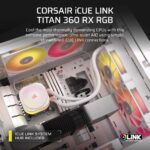 Corsair iCUE LINK TITAN 360 RX RGB All-in-One Liquid CPU Cooler LGA 1700/1851/AM4/AM5 White