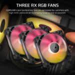 Corsair iCUE LINK TITAN RX RGB All-in-one Liquid CPU Cooler, 3x 12cm Fans, Black