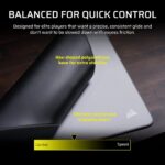 Corsair MM PRO Control Large Esports-Tuned Cloth Mouse Pad - Grey, Washable, Anti-Fray Stitched Edges
