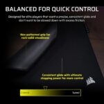 Corsair MM PRO Control Medium Esports-Tuned Cloth Gaming Mouse Pad, Black, Polyurethane, 4mm Thick, Washable