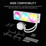 Corsair Nautilus 240 RS ARGB White Liquid CPU Cooler for LGA 1700, Socket AM4, Socket AM5