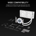 Corsair Nautilus 240 RS LCD 240mm All-in-One Liquid Cooler for LGA 1700/1851/AM4/AM5 - White